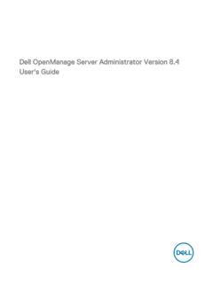 Dell OpenManage Server Administrator Version 8.4.
